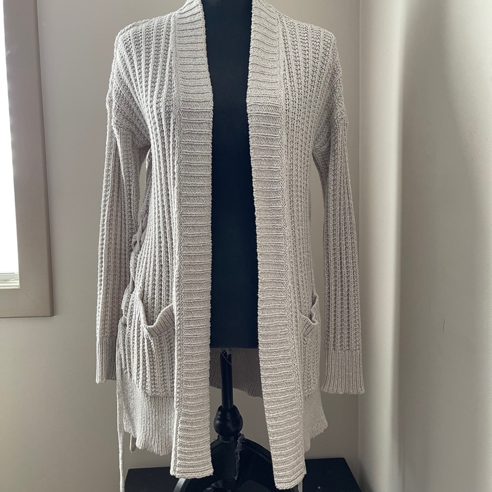 Cardigan sweater.